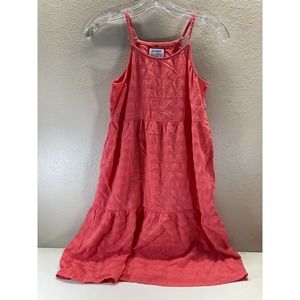 Old Navy Sundress Juniors XXL Orange Tiered Adjustable Straps